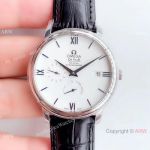 DV Factory Omega De Ville Prestige Power Reserve Copy Watch SS White Face